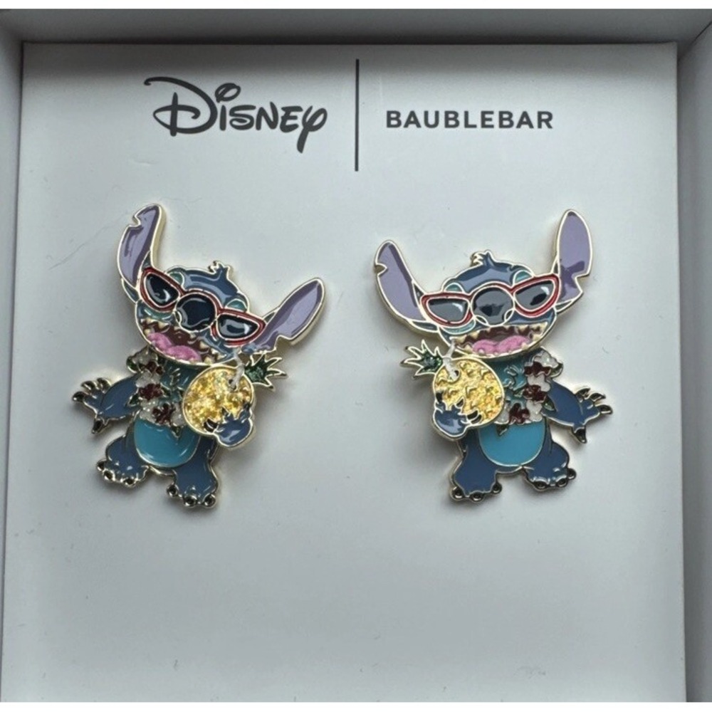 Baublebar Disney Lilo & Stitch Sunglasses & Pineapple Earrings Dancing New